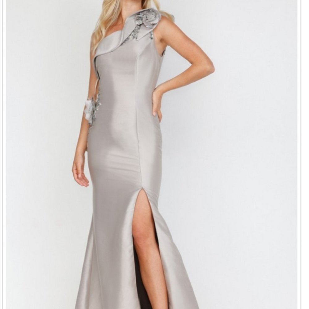 Taupe MOB Evening Gown